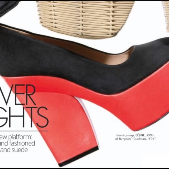 Celine suede platform pumps, NWB sz 10 - Picture 8 of 8